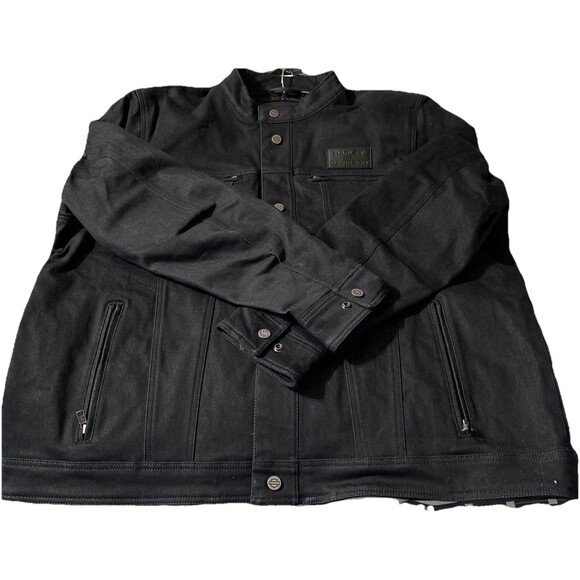 Harley Davidson Jacket 3XL Chisel Denim Trucker Riding Black Men's 98118-23VM/ - Picture 1 of 9